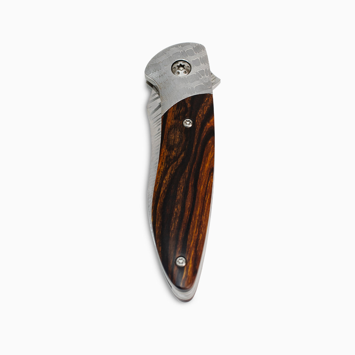 Glory Folder Semi-Custom #297 Ironwood - Reptilian Damascus - Heimskringla Damasteel