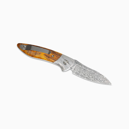 Glory Folder Semi-Custom #258 Ironwood - Spirograph Damascus - Aegir Damasteel