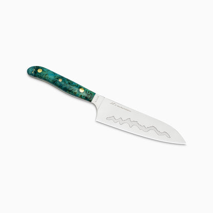 7" Teton Edge Santoku - Maker's Mark: "Alpine Tarn"