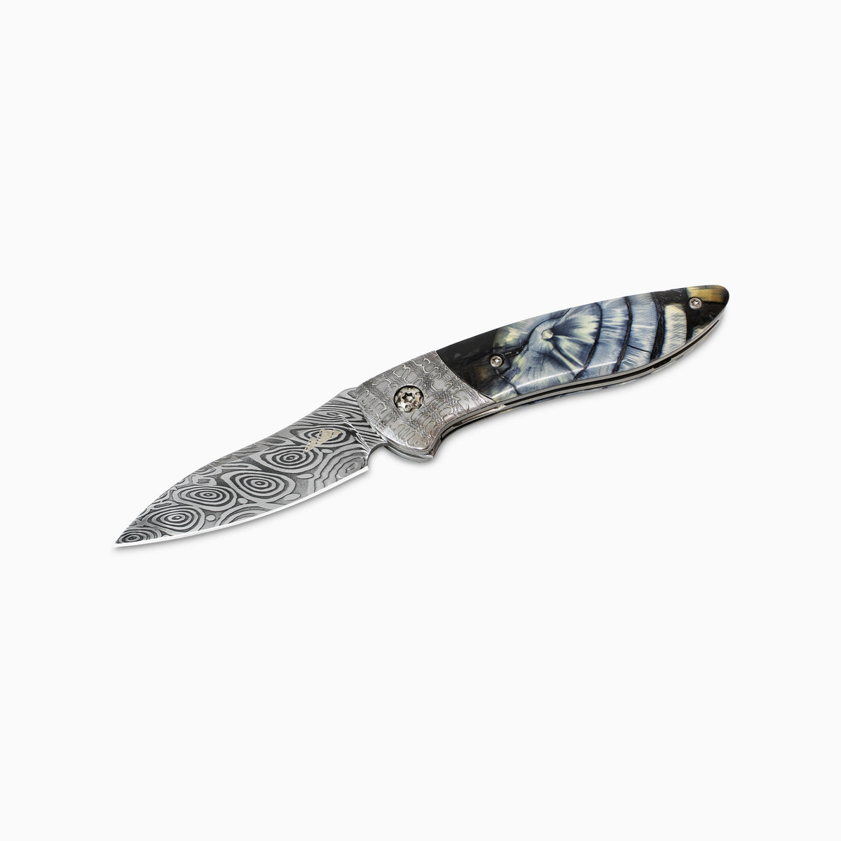 Glory Folder Semi-Custom #310 Mammoth - Reptilian Damascus - Heimskringla Damasteel