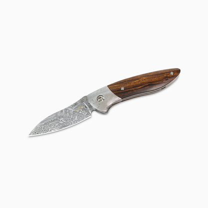 Glory Folder Semi-Custom #315 Ironwood - Dot Matrix Damascus - Bifrost Damasteel