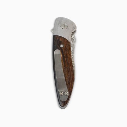 Glory Folder Semi-Custom #315 Ironwood - Dot Matrix Damascus - Bifrost Damasteel