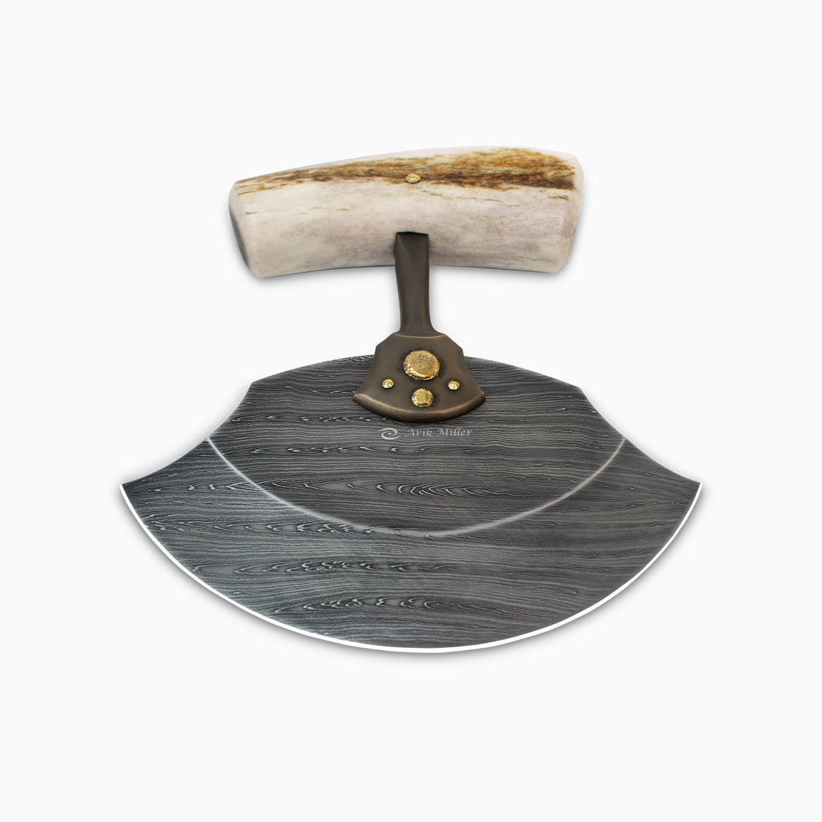 Custom Elk Antler Ulu #048 by Arik Miller