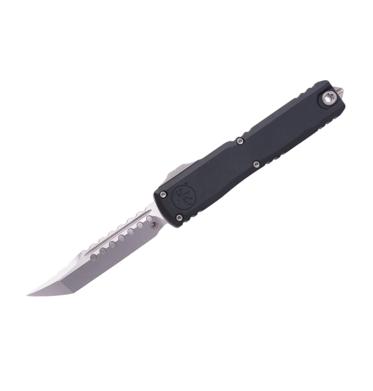 Microtech Ultratech Gen III 1119EX-10S | Black Handle + Hellhound Stonewash Blade