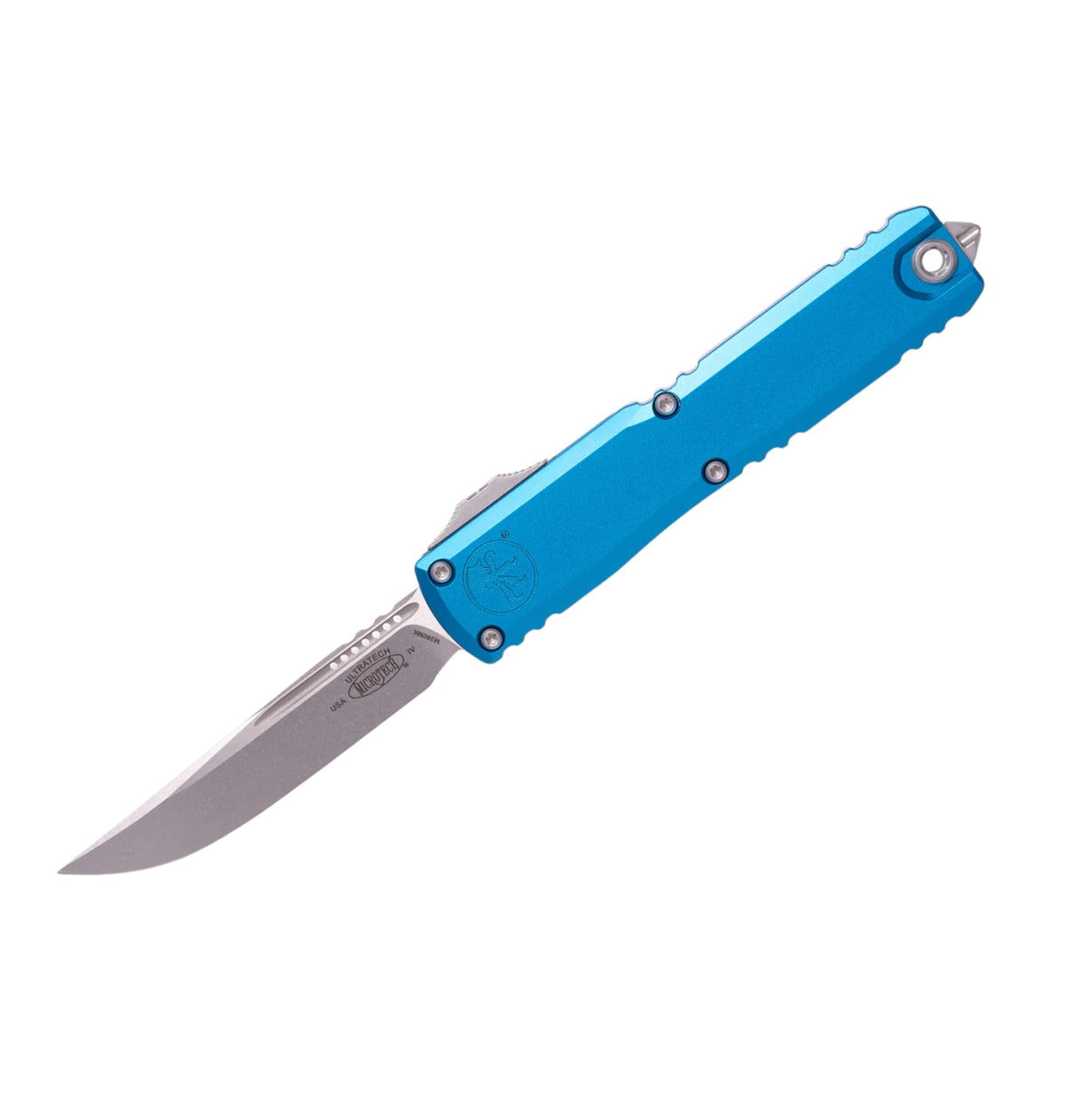 Microtech Ultratech Gen IV 11214-10BL | Blue Handle + S/E Stonewash Blade