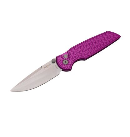 Pro-Tech TR-3 Integrity INT105-PURPLE | Purple Relic Textured Handle + Stonewash Blade