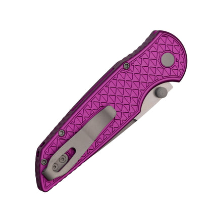 Pro-Tech TR-3 Integrity INT105-PURPLE | Purple Relic Textured Handle + Stonewash Blade