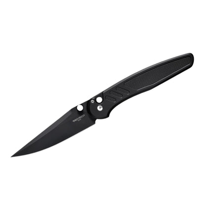 Pro-Tech Avalon PN1103 | Knurled Black Aluminum Handle + DLC Magnacut Blade