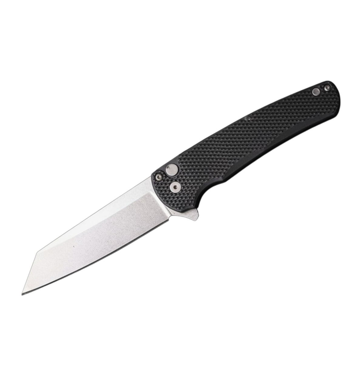 Pro-Tech Malibu 5405 | Textured Black Handle + Stonewash Magnacut Reverse Tanto Blade