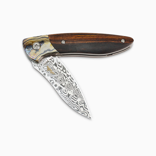 Glory Folder Semi-Custom #296 Ironwood -Zircuti Damascus - Aegir Damasteel