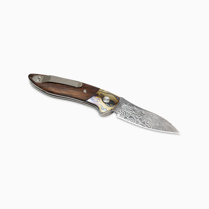 Glory Folder Semi-Custom #296 Ironwood -Zircuti Damascus - Aegir Damasteel