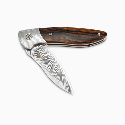 Glory Folder Semi-Custom #297 Ironwood - Reptilian Damascus - Heimskringla Damasteel