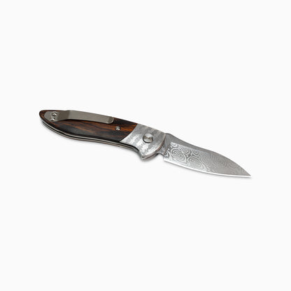 Glory Folder Semi-Custom #297 Ironwood - Reptilian Damascus - Heimskringla Damasteel