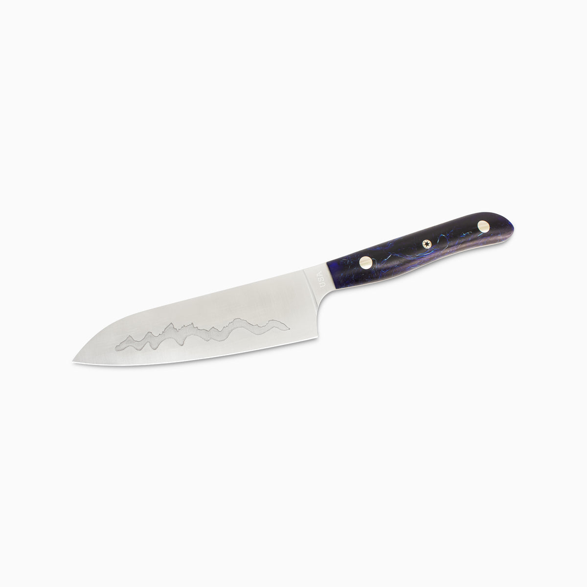 Teton Edge Santoku – Maker's Mark: Raffir "Squall Line"