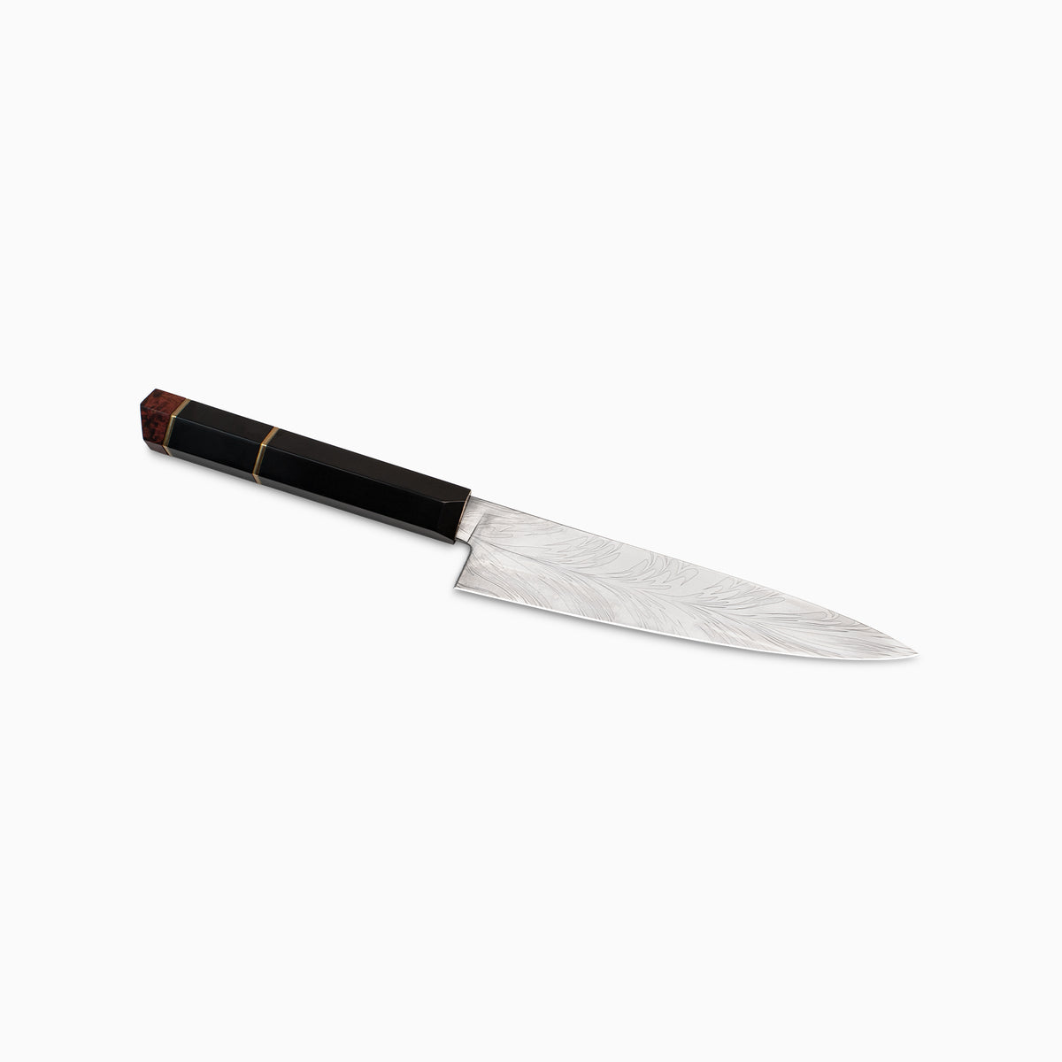 Thorsson Blades | Custom 7" Feather Damascus Slicing Knife