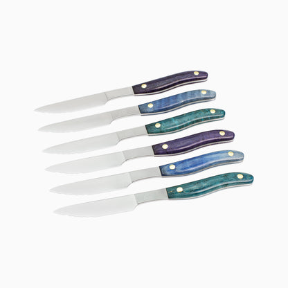 6pc Steak Knife Set – Maker's Mark: "Aurora" No.4
