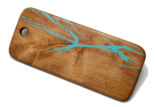 Treestump Woodcrafts | Mesquite Turquoise Serving Board | Large