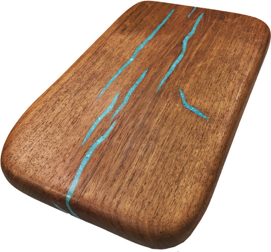 Treestump Woodcrafts | Mesquite Turquoise Serving Board | Small